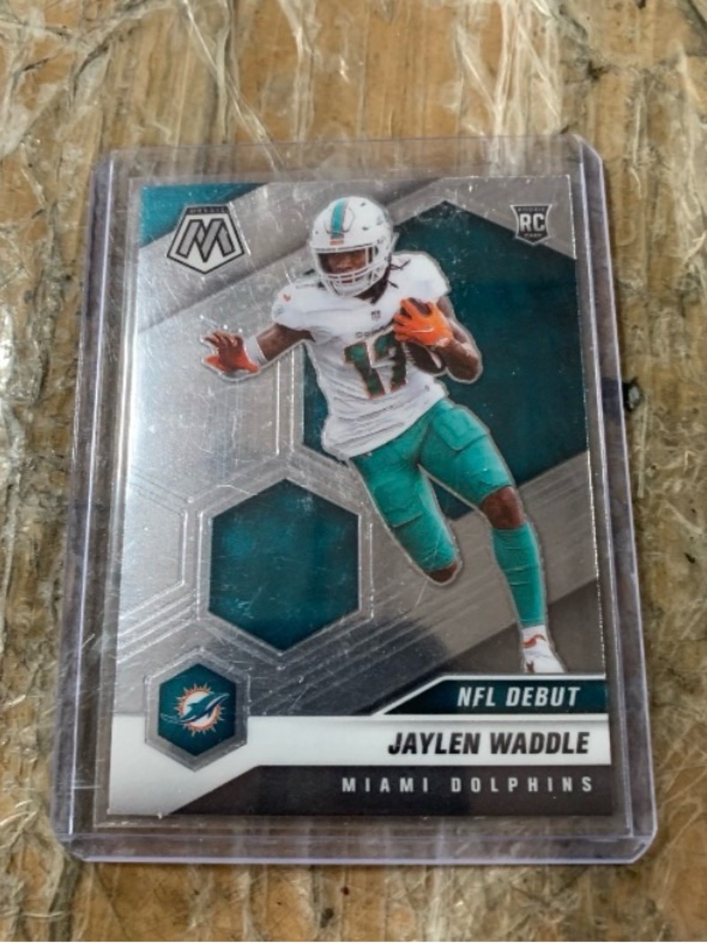 Jaylen Waddle Miami Dolphins NFL Debut Trading Card - Teal/White
